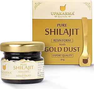 Upakarma Ayurveda Pure Soft Shilajit Resin (20g) – Natural Fulvic Acid & Trace Minerals for Energy, Strength & Immunity Support